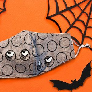 High Quality Face Mask in Quirky Googly Eyes Print